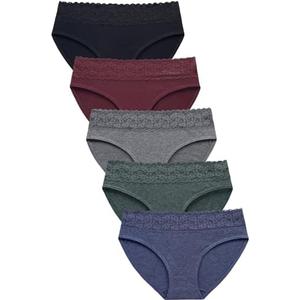 Wealurre Cotton Panties for Women Bikini Underwear Hipster Underpants Lace Briefs Pack ,M Wealurre Cotton Panties for Women Bikini Underwear Hipster Underpants Lace Briefs Pack ,M