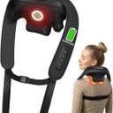 Neck Massager with Heat : Cordless Shoulder and Neck Massager for Pain Relief Deep Tissue - 3 Modes, 2 Intensity & 2 Heating Setting, Heated Kneading Massage Daily Comfort, Office and Home Use