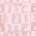 2 x Quera 2 Pack Easter Hand Towels White Pink Rabbit Bunny Checkered Spring Bathroom Decorative Towels Set for Bath,Kitchen,Bar,Gift,13.7'' x 29.5'', Medium
