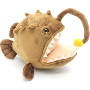 JIANEEXSQ Realistic Angler Fish Stuffed Animal Doll, Simulation Anglerfish Plush Toy, Deep Sea Ocean Animal Plush, Children's Birthday Gift, Collection Decoration