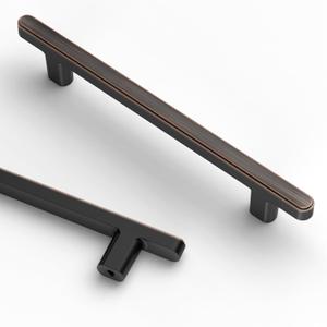 Asidrama 10 Pack 5 Inch(128mm) Oil Rubbed Bronze Kitchen Cabinet Handles, Cabinet Pulls Kitchen Cabinet Hardware for Cupboard Drawer Pulls (5" Hole Center)