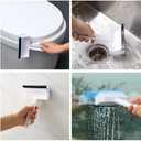 Baluue Double-Sided Window Cleaner 2-in-1 Squeegee and Scrubber Sponge for Car Windshield Mirrors and Shower Tiles 7.28 Inch Handheld Glass Cleaning Brush