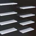 KINOMI Heavy Duty Pegboard Accessories Pegboard Shelves Value Kit,16 Pack Pegboard Shelf Brackets and 8 Pack Peg Board Shelves Included, for Garage, Home, Garden, Tool Shed(White)