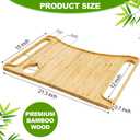 Walker Table, Bamboo Walker Tray for Walkers for Seniors with Cup Holder Foldable Mobility Table Tray for Folding Walkers
