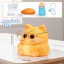 Cat Squishy Toy, Soft TPR Stress Relief Sensory Squeeze Toys, Cute Kawaii Desk Toy, Birthday Gift and Party Favor for Kids and Adults