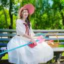 Shepherd Staff and Bow Tie Hook Canes with Bowtie for Women Halloween Party Cosplay