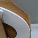 Mayfair Linden Slow Close Toilet Seat, Non Slip Heavy Duty Wood, Easy Install, Elongated, White