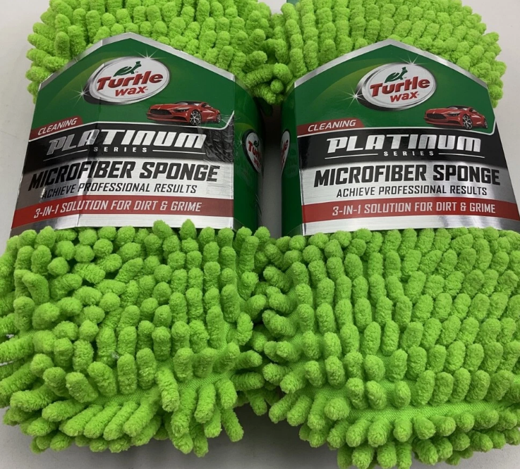 TurtleWax Platinum 3-in-1 Car Wash Mitt - Green, 4 Pcs
