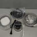 Ganiza Food Processor, 2-Speed Food Chopper Meat Grinder with 8 Cup Stainless Steel & 8 Cup Glass Bowls, Upgraded Button & Smart Overheat Protection Light - Includes Clean Brush, 2 Sets of Blades (Silver)