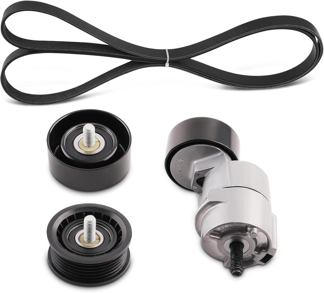 maXpeedingrods Belt Tensioner Idler Pulley Serpentine Belt Kit for Hyundai Sonata Santa Fe/Santa Fe Sport Kia Optima Magentis Sorento Tucson Sportage Forte 07-15 2.4L 252122G760 2528125000 2528825001