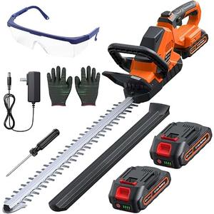 20'' Hedge Trimmer Cordless, 3000RPM Electric Handheld Bush Trimmer with 2 x 2.0Ah Batteries, 180° Rotatable Head, Lightweight and 2/3'' Blade Gap for Garden Yard,Gifts for Father’s Day