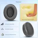 Life3 Ear Pads Replacement Care 1 Earpads Compatible with Doqaus Life 3/4/5 Care1 Wireless Headphones(Protein Leather and Memory Foam Ear Cushions)