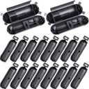 16 Pack Outdoor Extension Cord Safety Cover, IP44 Waterproof, Adjustable Compartment, Safety Housing Case, Electrical Connection Box for Power Tools, Holiday Decorative Lights, Plugs, Sockets, Black