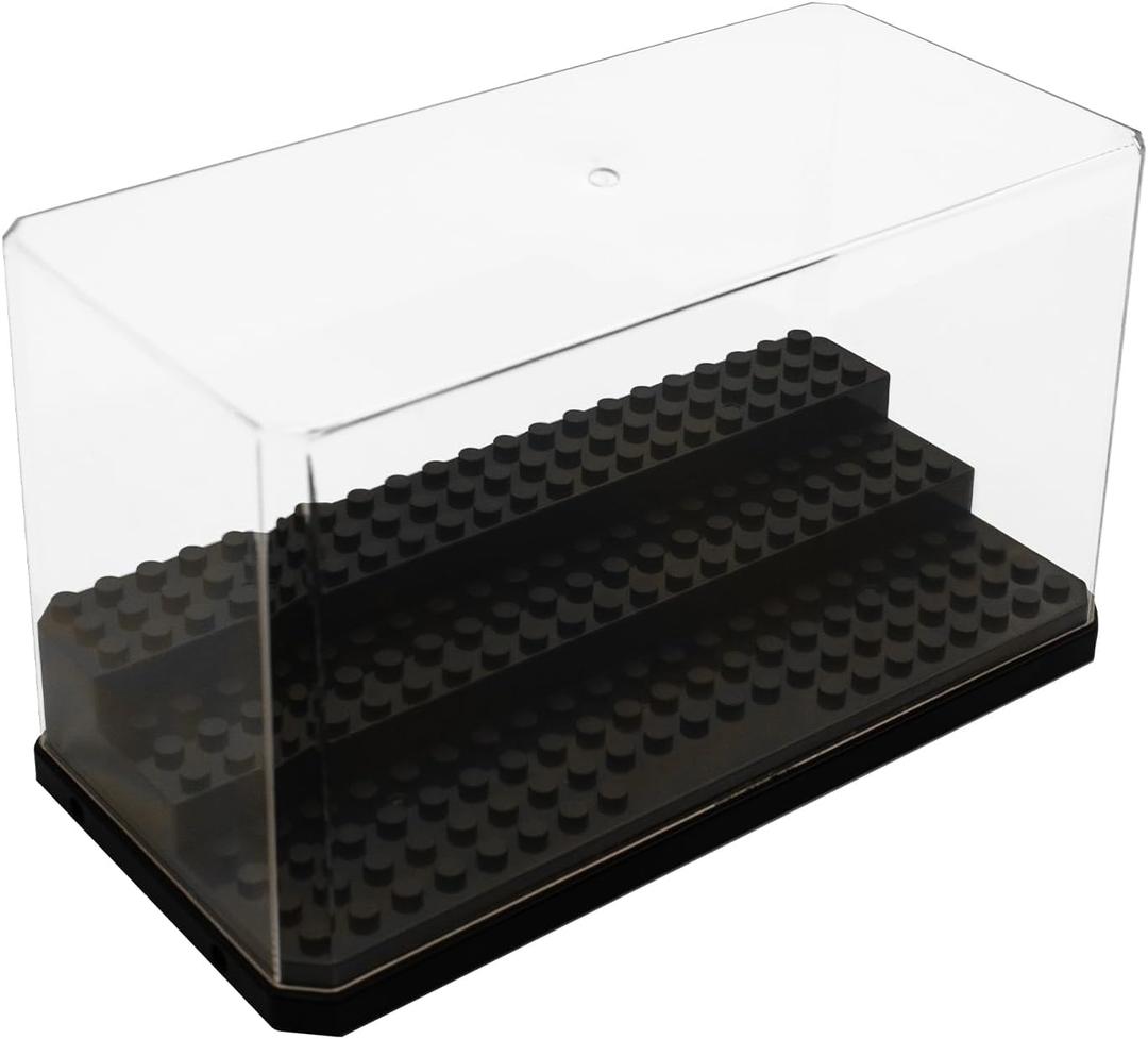 Acrylic Minifigure Display Case Stackable Action Figures Blocks Display Box, Clear Dustproof Display Case Box for Lego Lovers (1 Pack, Black) Acrylic Minifigure Display Case Stackable Action Figures Blocks Display Box, Clear Dustproof Display Case Box for Lego Lovers (1 Pack, Black)