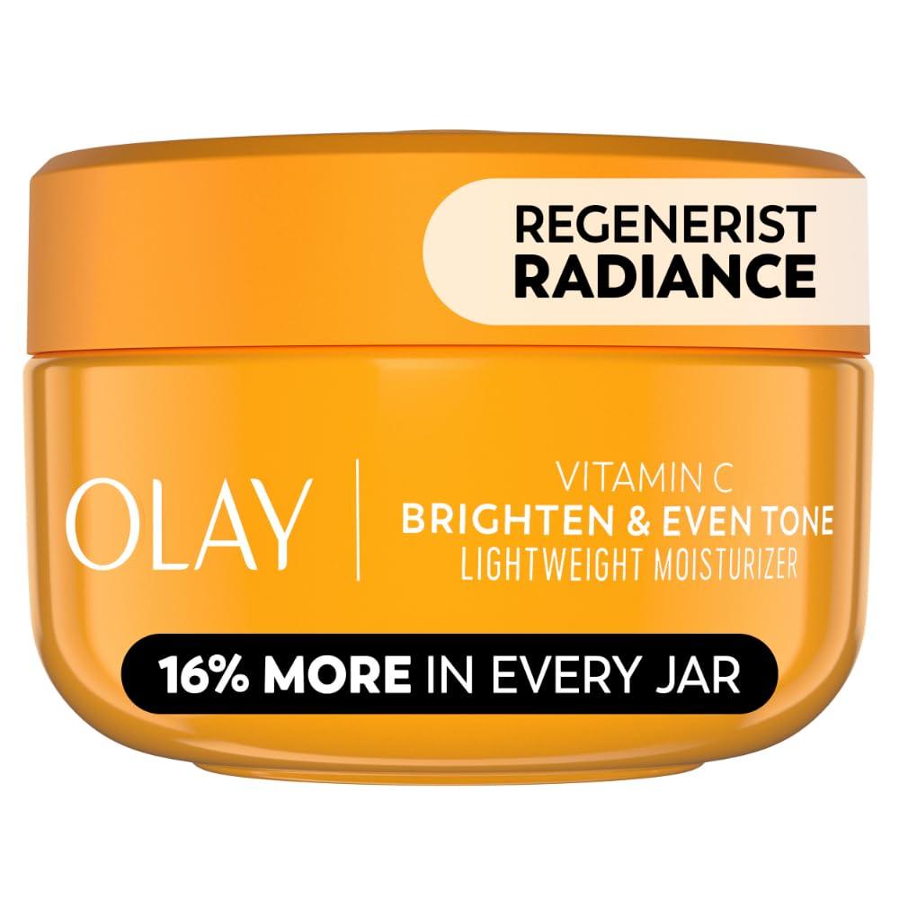 Olay Regenerist Radiance Vitamin C Face Moisturizer: Bright & Even Lightweight Cream for Women - Brightens, Hydrates, Evens Tone + Texture for Glowing Skin - 2 Oz