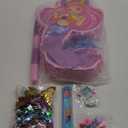 Wettarn 90 Pieces Mermaid Party Favors Includes Piata Bundle 16 x 12 x 3 Inch,Hairpin Slap Bracelets Rings Stickers for Kids Girls Mermaid Birthday Party Supplies Goodie Bag Fillers