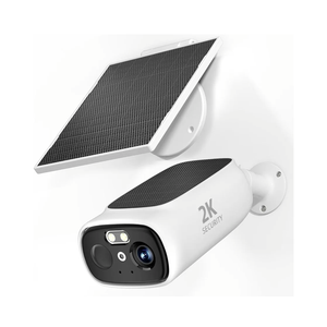 2.4G/5G WiFi Cameras for Home Security, 2K Solar Camera Outdoor Wireless, Color Night Vision Spotlight Camera with 130°Wide View，2-Way Audio, IP66, Cloud/SD, AI Detection, Works Alexa/Google Home