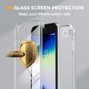 Miracase for iPhone SE Phone Case 3rd/2nd Generation 2022 2020 Full-Body with Built-in Glass Screen Protector, Heavy Duty 360 Protective Shockproof Bumper Cover for iPhone 8/SE, Purple