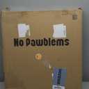 No Pawblems Free Standing Dog Gate with Door, 30'' Tall Foldable Dog Fence for Indoor & Outdoor, Up to 78 Inch Extra Wide Puppy Gate for Stairs, Hallways, Doorways, Deck, Yard (Wood Pattern, 3 Panels)