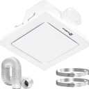 Hon&Guan Bathroom Exhaust Fan, Quiet Square Bathroom Vent Fan 111 CFM, 1.0 Sones, Ceiling Mount Ventilation Fan, Bath Ceiling Fans, Exhaust Fan for Home Bath Hotel