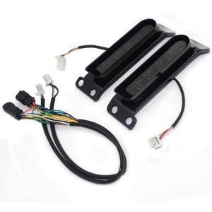 HTTMT- Rear Black Auxiliary Yellow/Red LED Brake Taillight With Smoke Lens Compatible with H-D FLHTCU FLHTCUL FLHTK FLHTKL FLTRU [P/N: MT444-002-SK]