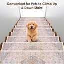 Brakki Bullnose Stair Treads for Wooden Steps, Non Slip Stair Carpet for Indoor Runner and Pets, Soft Edging Staircase Protectors Reusable, Washable, 29.5"x9.5"x1.5" 14pcs, Beige Pink