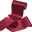 Wide Burgundy Satin Ribbon 6 Inch x 25Yards Large Ribbon for Cutting Ceremony Grand Opening Chair Sash Table Large Bows Wedding Party Decoration (WineRed)