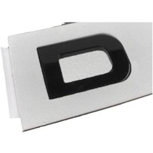 Sports Line 3D Raised Hood and Rear Letter Emblems with 4M Adhesive Backing Compatible with Auto Accessories(DC Bright Black)