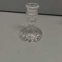 6 Pcs Clear Glass Taper Candle Holders – 4" Ribbed Candlestick Holders for Standard Candles | Elegant Centerpiece for Wedding, Party, Holiday & Home Decor