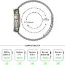 Anlinser No Tool Needed Bands Compatible with Apple Watch Band 49mm 46mm 45mm 44mm 42mm for Women Men, Stainless Steel Metal Strap Designed for iWatch Ultra 3/2/1 SE Series 11 10 9 8 7 6-1 (Titanium)