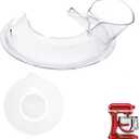 Mixer Pouring Shield and Bowl Cover (for Stainless Steel Bowl ONLY)) Compatible with 6-7 Quart Bowl Lift Stand Mixers Accessories and Attachments, Splash Guard Lid Prevent Spilling