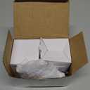 CLCTK 2 Pack Glass Dummy Door Knobs, Antique Inactive Crystal Half-Dummy Door Knobs for Hall and Closet, Matte Black