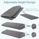 HOMBYS Adjustable Wedge Pillow for Acid Reflux, 3-Layer Breathable Mattress Wedge with 2 Pillows, 60" Extra Wide Bed Wedge Pillow for Sleeping, Snoring & Back Support, Adjustable Height Foam Wedge, 60×22.4×9.8in