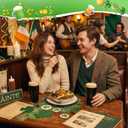 Maxdot 6 Pcs St. Patrick's Day Placemats Green Shamrock Table Mats Irish St. Patrick's Day Lace Decorative Placemats for Spring Summer Party Kitchen Dining Decor