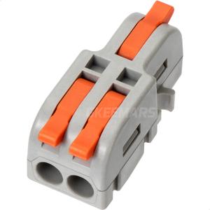 GKEEMARS 50Pcs Mini Electrical Wire Connectors, DIY Splicing into 4/6/8/9/10 Way Butt Terminal Block Connectors (1 in 2 Out - Nylon)