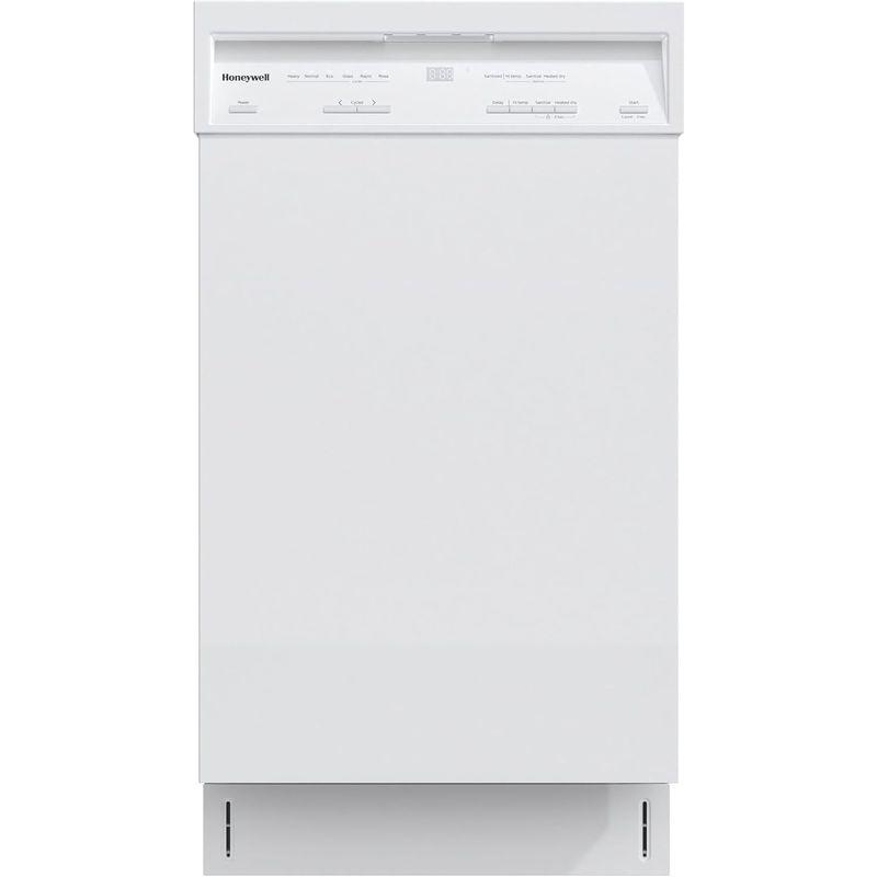 Honeywell 18 Inch Dishwasher with 8 Place settings, 6 Washing Programs, Stainless Steel Tub, UL/Energy Star- White