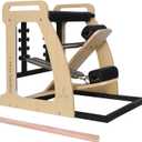 Pilates Chair, Pilates Chair for Home Workouts, Sturdy Metal Frame, Pilates Stability Chair, Yoga Fitness Trainer, Pilates Reformer Machine (Black) (26*30 inch)