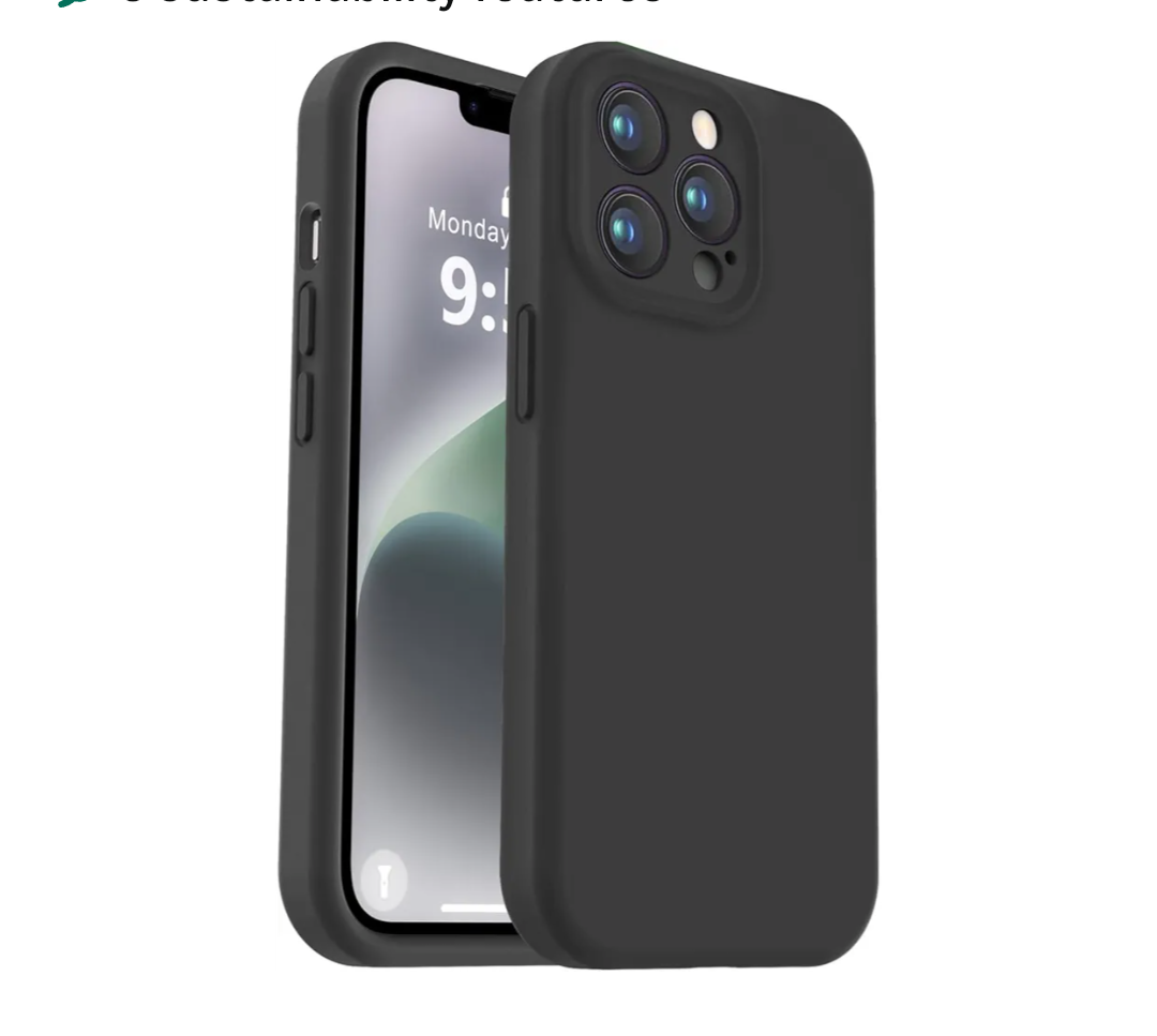 Vooii Compatible with iPhone 13 Pro Max Case, Liquid Silicone Upgrade [Camera Protection] [Soft AntiScratch Microfiber Lining] Shockproof Phone Case for iPhone 13 Pro Max 6.7 inch  Black