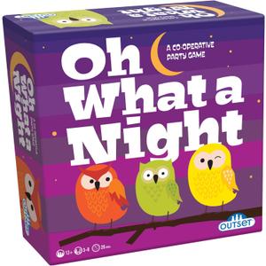 Outset Media Oh What A Night Game - Cooperative Family Party Game, Outset Media, Fun Guessing Game for Parties, Families & Holidays, Wacky Game Night, 3-8 Players, 20-30 Mins, Ages 12+