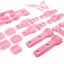 JeCar Exterior Trim Kits Door & Hood Hinge Covers Door Handle Side Vent Tailgate Hinge Trim Covers Exterior Accessories Compatible with Jeep Wrangler JL JLU 2018-2023 2/4 Doors, Pink