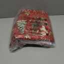 Christmas Runner Rug for Hallway 2x10, Scalloped Red Long Kitchen Runner Rugs Non Skid Washable, Soft Tree Winter Snow Xmas Floor Carpet Runners for Bedroom Entryway Balcony