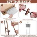 GlikCeil 57" H Bronze Metal Scroll Easel Stand for Display Wedding Sign Poster Adjustable Portable Art Easels Poster Easel with Chain Support for Showcasing Pictures Artwork Coffee Exhibition Canvas