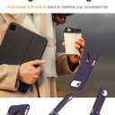 ZHK Liquid Silicone Designed for iPhone Air Case with Magnet Stand, [Precise Camera Lens Protection][Mil-Grade Drop Shockproof][Soft Anti-Scratch Microfiber Lining] Slim Fit Cover, Purple (iPhone Air 6.5 inch)