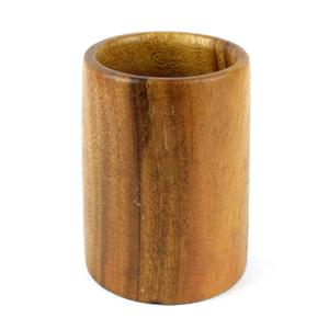 UPIT Wooden Kitchen Countertop Tool Utensil Holder Crock for Spoons Spatula Straw Cutlery Accessories Utensils Storage, 4" x 6"