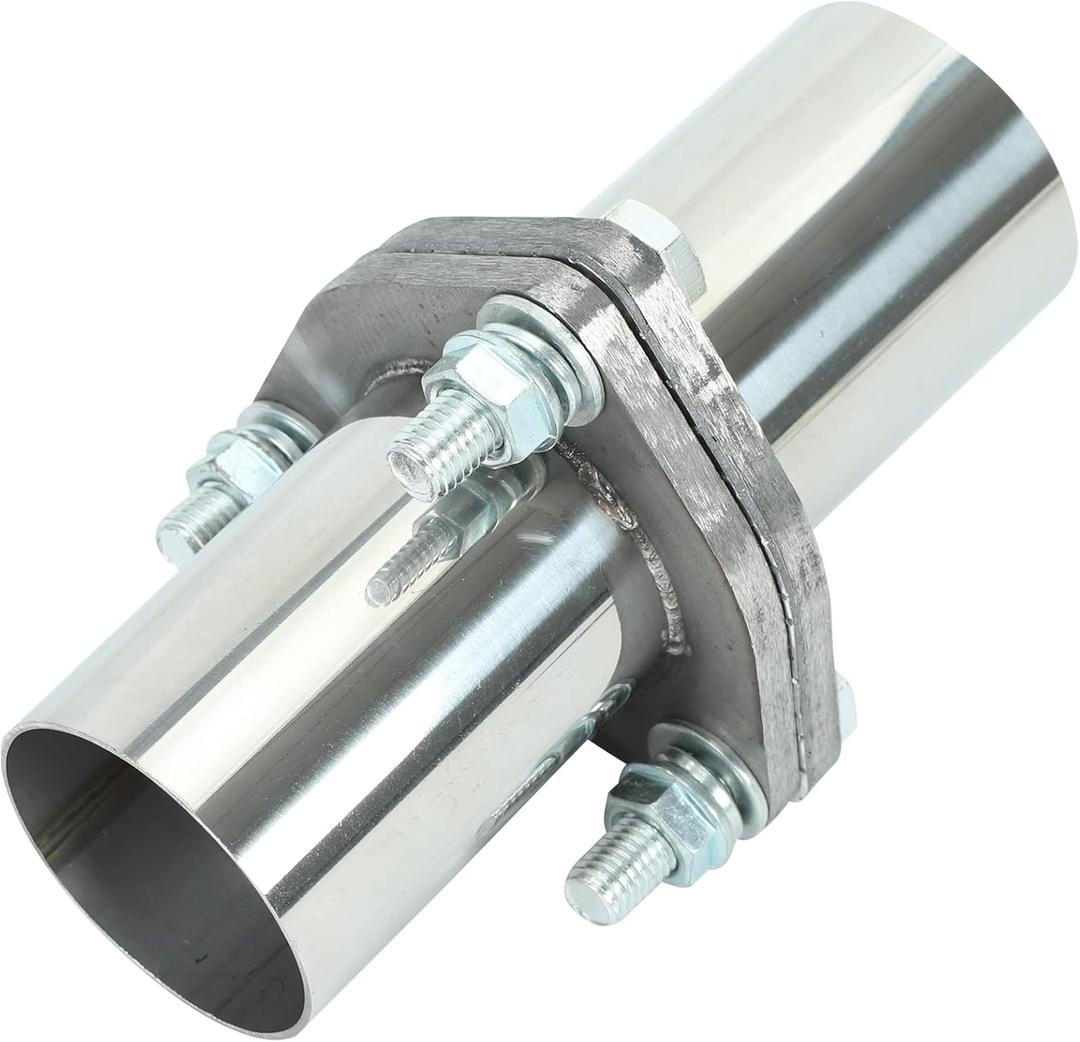Exhaust Triangle Flange Repair Pipe Quick Fix Universal 2.5" OD 7.5" OAL 3 Blots Flange Replacement Kit