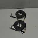 JSAUX Guitar Cable 10 ft, Amp Cord for Electric Guitar/Mandolin/Bass, Pro Audio Instrument Cable with 1/4" Tips(TS Port) Right Angle to Straight-Gray, Set of 2