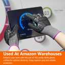 Amazon Basics Impact Protection Work Gloves, Cut Level A2, ANSI Level 4 Abrasion, Touchscreen Compatible, Sandy Nitrile Palm, 3X-Large, Black