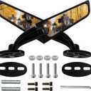 BlueStars Motorcycle Rear View Stealth Mirrors 360 Rotating Wind Wing  Compatible with Kawasaki Ninja 300 400 650 ZX6R, Honda CBR600RR CBR250RR, Yamaha R15 R25 YZF600R, Suzuki, Ducati Sport Bikes