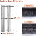 BQMAX Replacement Parts Kit for Master Forge BG179A, Stainless Steel Cooking Grid Grates and Heat Plates Grill Parts for Master Forge BG179A, BG179AO Grill Parts (4-Pack SS)