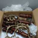 Wooden Coat Racks, Retro 78" Coat Tree with 12 Hooks & Stable Triangular Base, Entryway Coat Rack Freestanding for Hat, Clothes, Scarves, Handbags, Umbrella (Vintage)